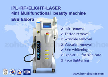 4in1 Mulfifunction RF ndのyagレーザーIPL OPT SHR専門の痛みのないレーザーの毛の取り外し機械