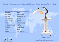 携帯用Phototherapy Pdtの美機械は赤外線ライトの顔に持ち上がることを導いた
