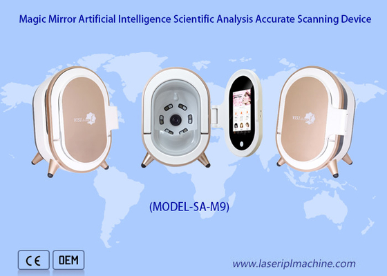 携帯用Ai 20，000,000枚の美顔術の走査器の皮の検光子3d紫外線魔法ミラー
