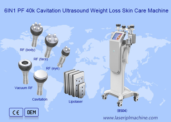 6in1キャビテーション機械40k減量の超音波の真空Rf Lipoレーザー装置