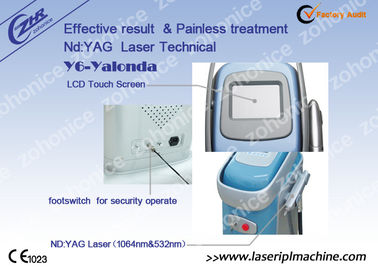 双棒ハンドピース Q swtich Nd Yag 532nm プロフェッショナルレーザータトゥー除去マシン