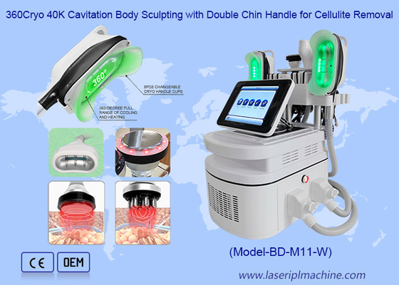 360 Cryo 40K カービテーション 体彫刻 セルライト除去のためのダブル・チャイン・ハンドル