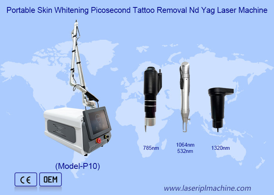 ポータブル 肌の白化 ピコセカンド タトゥー除去 Nd Yag レーザーマシン