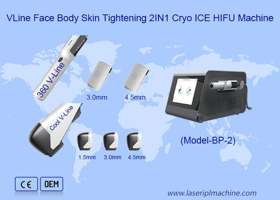VLine 顔 身体 アンチエイジング 肌の締め付け 2IN1 クリオICE HIFU マシン