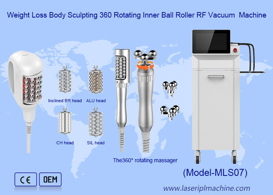 360度回転 7頭 2イン1 マッサージ ボディコンタール インナーボールローラー RF 療法マシン