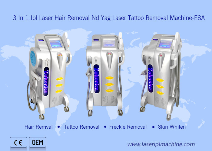 サロン用 プロフェッショナル Nd Yag タトゥー フリーク除去 3 in1 脱毛 Ipl OPT レーザー装置