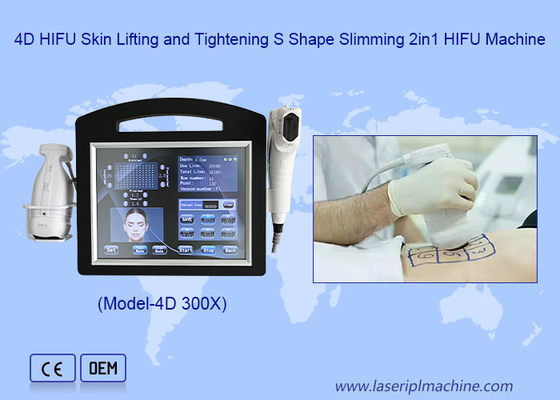2 in 1 Liposonic ボディシェーピング フェイススキンリフト しわ除去 4D HIFUマシン